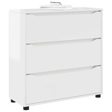 vidaXL Opbergkast 80 x 31 x 81 cm Bewerkt hout Hoogglans wit