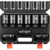 VEVOR 1/2" Drive Impact Socket Set, 9-delige Diepe Socket Set Metrisch 29-38mm, 6-punts Cr-Mo gelegeerd staal voor Auto Reparatie, Gemakkelijk af te lezen Maatmarkeringen, Robuuste constructie,