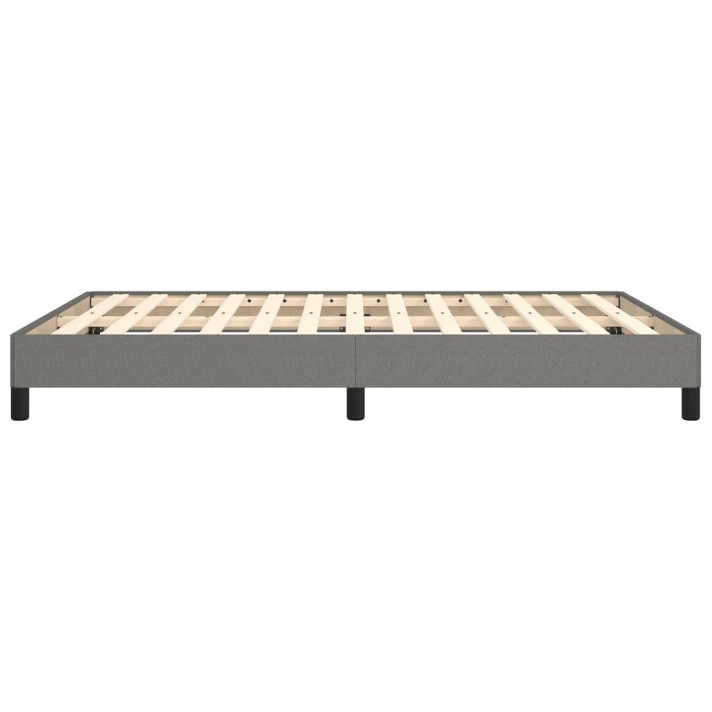 vidaXL Bedframe zonder matras stof donkergrijs 140x190 cm