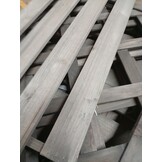 vidaXL Latwerk met schappen 55x30x140 cm massief vurenhout grijs