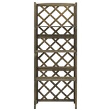 vidaXL Latwerk met schappen 55x30x140 cm massief vurenhout grijs