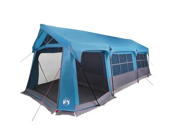 vidaXL Gezinstent 620 x 322 x 240 cm Polyester Blauw en Grijs