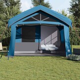 vidaXL Gezinstent 620 x 322 x 240 cm Polyester Blauw en Grijs