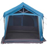 vidaXL Gezinstent 620 x 322 x 240 cm Polyester Blauw en Grijs