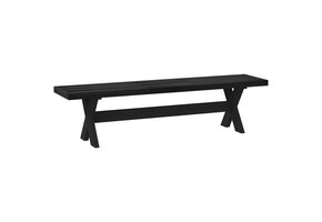 vidaXL Eetbank NOAIN Zwart - Massief Grenenhout - 160cm - 54% Korting