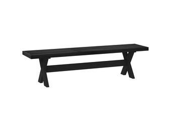 vidaXL Eetbank NOAIN 160 x 41 x 45 cm Massief grenenhout Zwart