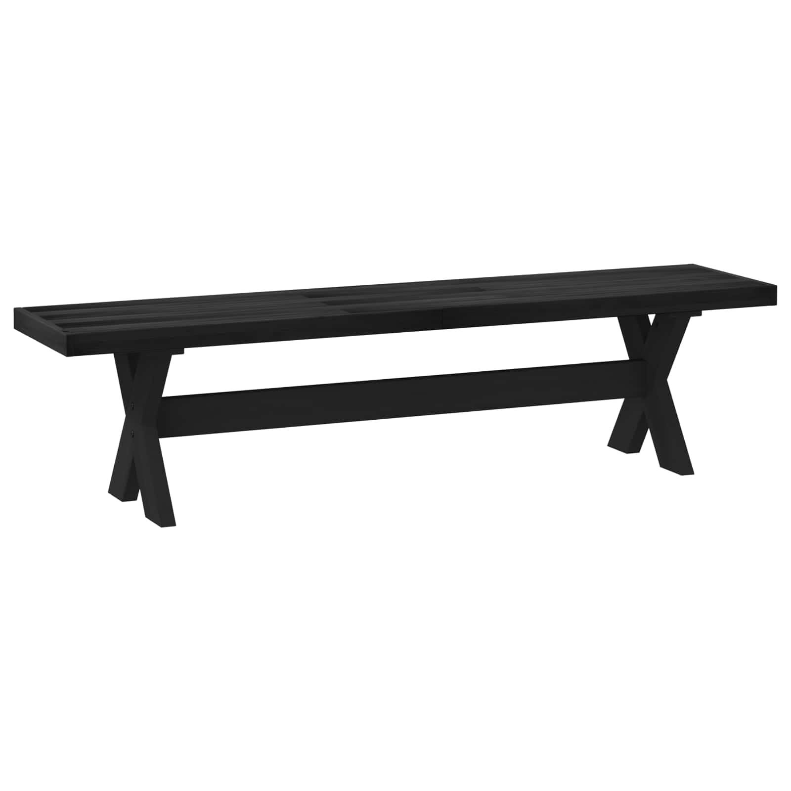 vidaXL Eetbank NOAIN 160 x 41 x 45 cm Massief grenenhout Zwart