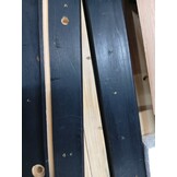 vidaXL Eetbank NOAIN 160 x 41 x 45 cm Massief grenenhout Zwart