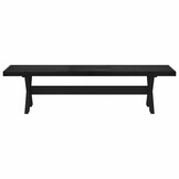 vidaXL Eetbank NOAIN 160 x 41 x 45 cm Massief grenenhout Zwart