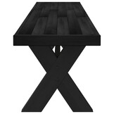 vidaXL Eetbank NOAIN 160 x 41 x 45 cm Massief grenenhout Zwart