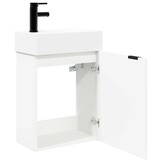 vidaXL Badkamermeubel met kraan Wit 45,5 x 22,5 x 84 cm