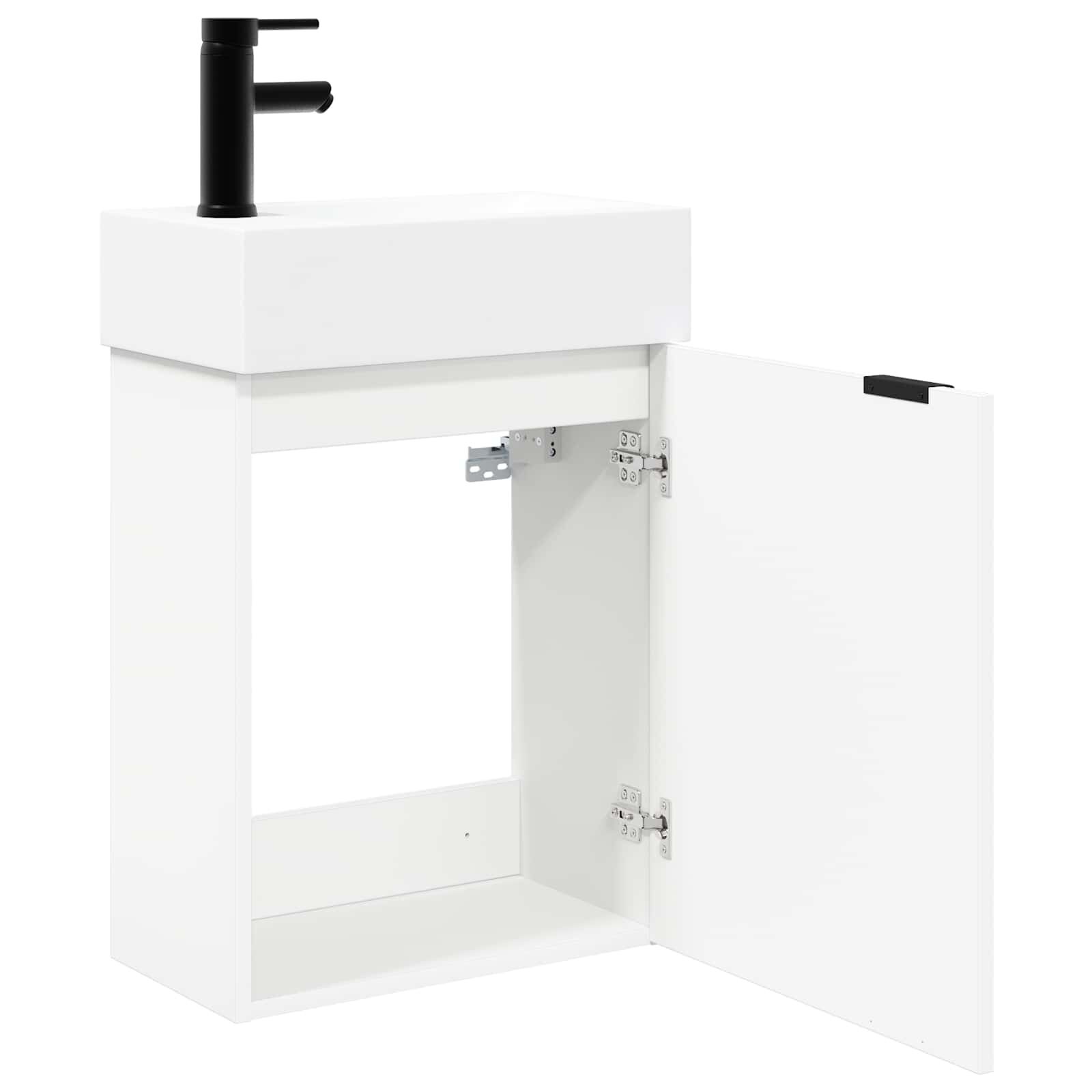 vidaXL Badkamermeubel met kraan Wit 45,5 x 22,5 x 84 cm