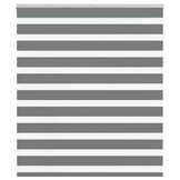vidaXL Zebra rolgordijn 135x150 cm stofbreedte 130,9 cm donkergrijs