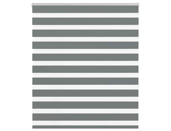 vidaXL Zebra rolgordijn 135x150 cm stofbreedte 130,9 cm donkergrijs