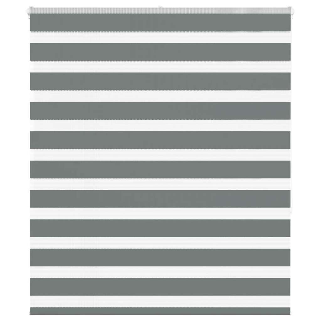 vidaXL Zebra rolgordijn 135x150 cm stofbreedte 130,9 cm donkergrijs