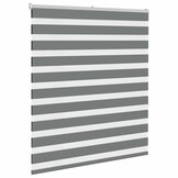 vidaXL Zebra rolgordijn 135x150 cm stofbreedte 130,9 cm donkergrijs