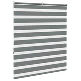 vidaXL Zebra rolgordijn 135x150 cm stofbreedte 130,9 cm donkergrijs