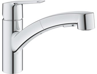 GROHE QUICKFIX Start | Eéngreeps keukenmengkraan met installatiegereedschap DN 15 | chroom | 30531001