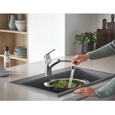 GROHE QUICKFIX Start | Eéngreeps keukenmengkraan met installatiegereedschap DN 15 | chroom | 30531001