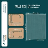 VOUNOT® Rolgordijn met aluminium frame, vliegengaas, rolgordijn met glasvezelnet, in hoogte en breedte op maat te snijden, eenvoudige montage, 130 x 160 cm (l x b x h), wit - Maat B130 x H160 cm
