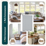 VOUNOT® Rolgordijn met aluminium frame, vliegengaas, rolgordijn met glasvezelnet, in hoogte en breedte op maat te snijden, eenvoudige montage, 130 x 160 cm (l x b x h), wit - Maat B130 x H160 cm