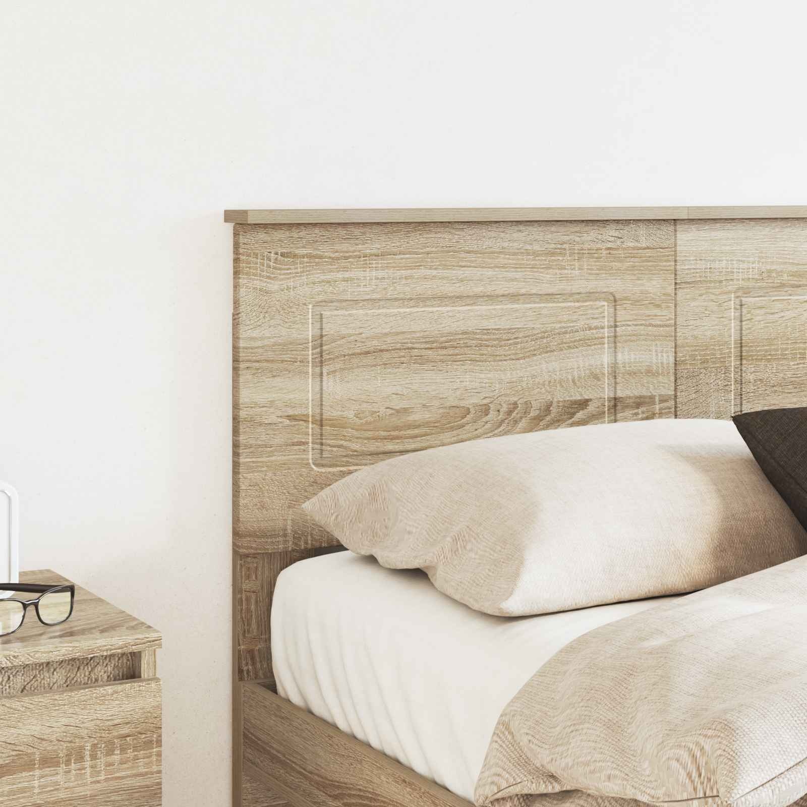 vidaXL Hoofdbord Sonoma Eiken Bewerkt hout
