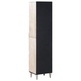 vidaXL Badkamerkast met lade Wit 38 x 33,5 x 160 cm Massief Mango Hout