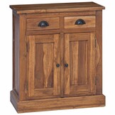 vidaXL Opbergkast met lade Naturel 65 x 30 x 75 cm Massief Teakhout