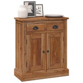 vidaXL Opbergkast met lade Naturel 65 x 30 x 75 cm Massief Teakhout
