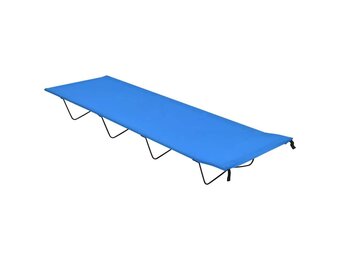 vidaXL Campingbed 180x60x19 cm oxford stof en staal blauw