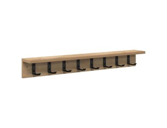 vidaXL Wandgemonteerde kapstok Muurmontage Artisan Eiken Bewerkt hout