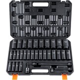 VEVOR 34-Delige Slagdopsleutelset 1/2 Inch - Diepe Doppen 8-36mm - Chroom-Molybdeenstaal