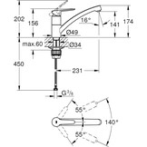 GROHE StartEco Keukenmengkraan, 31685000