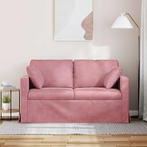 vidaXL Bank Roze 138 x 78 x 80 cm Fluweel