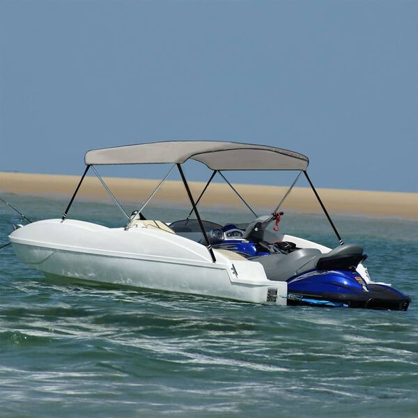 vidaXL Biminitop 2 bogen 150x120x110 cm grijs