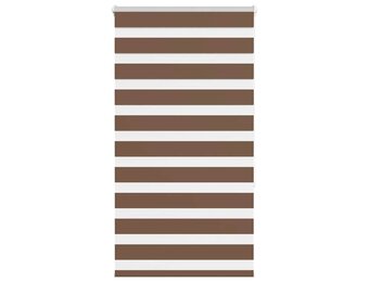 vidaXL Zebra rolgordijn 90x150 cm stofbreedte 85,9 cm polyester bruin