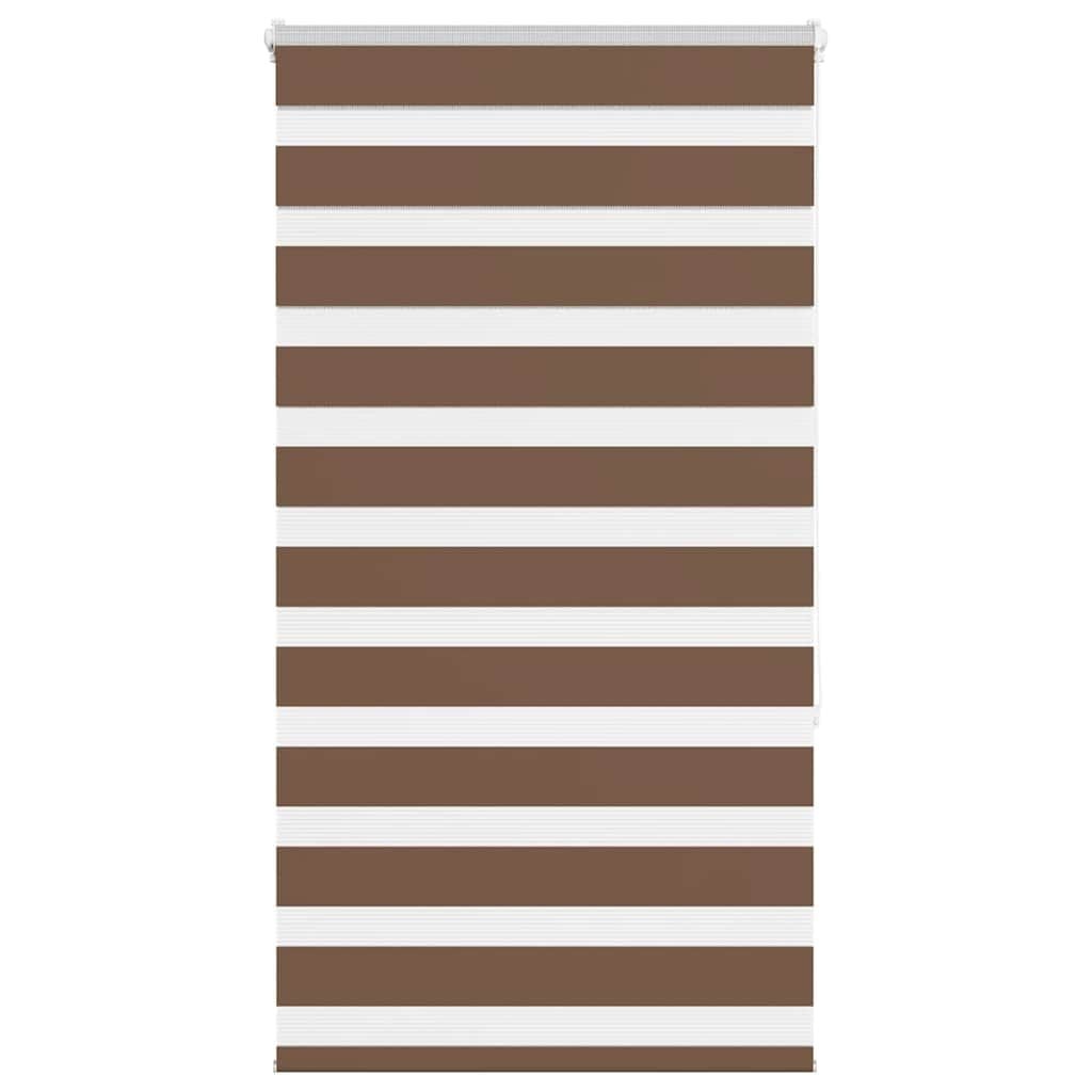 vidaXL Zebra rolgordijn 90x150 cm stofbreedte 85,9 cm polyester bruin