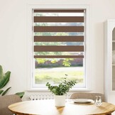 vidaXL Zebra rolgordijn 90x150 cm stofbreedte 85,9 cm polyester bruin