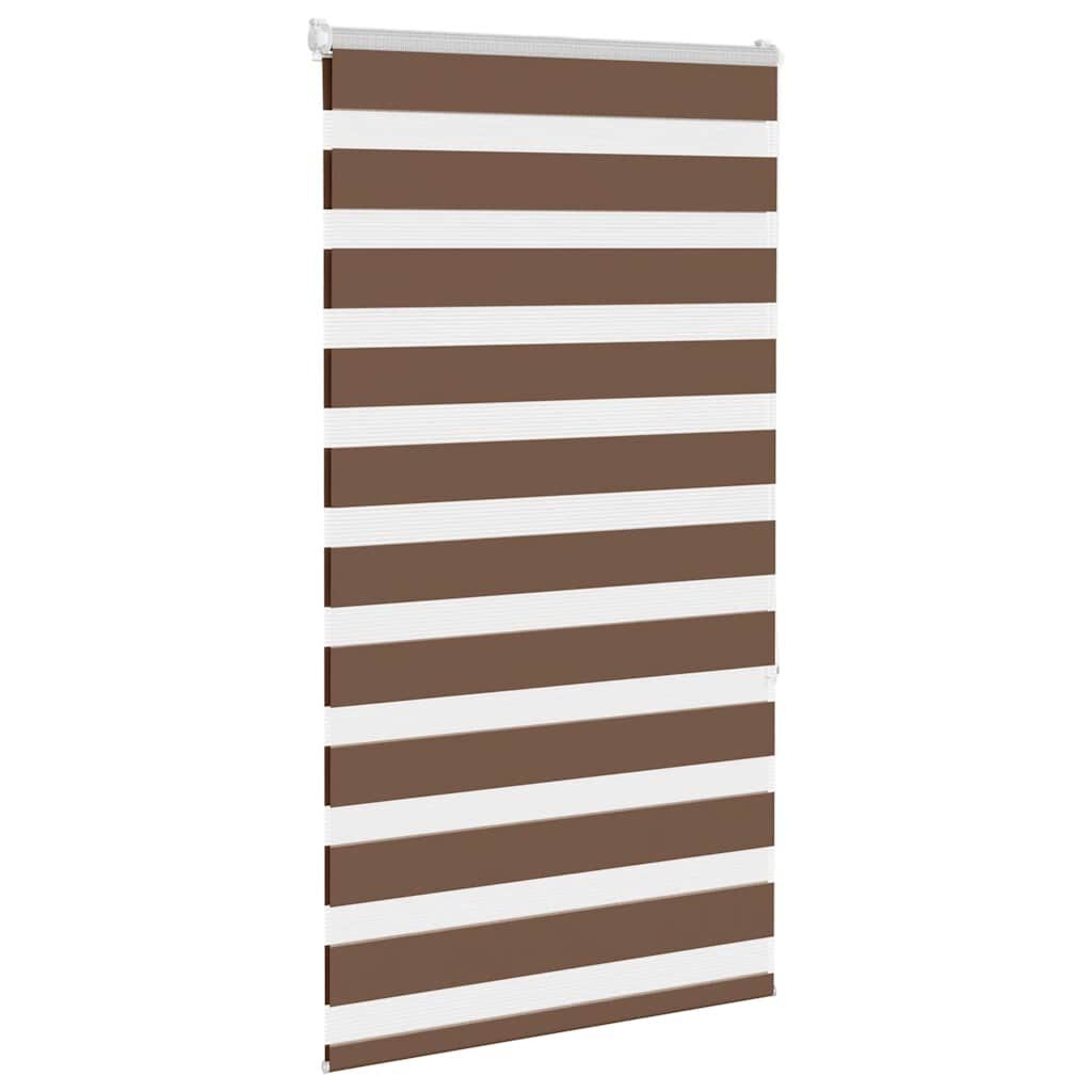 vidaXL Zebra rolgordijn 90x150 cm stofbreedte 85,9 cm polyester bruin