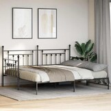 vidaXL Bedframe voor een daybed Zwart 90 x 190 cm Staal