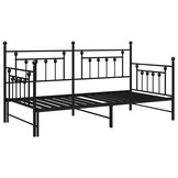 vidaXL Bedframe voor een daybed Zwart 90 x 190 cm Staal