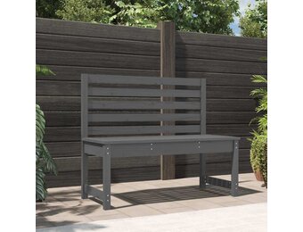 vidaXL Tuinbank 109 cm massief grenenhout grijs