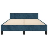 vidaXL Bedframe zonder matras 120x200 cm fluweel donkerblauw