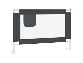 vidaXL Bedhekje peuter 90x25 cm stof donkergrijs