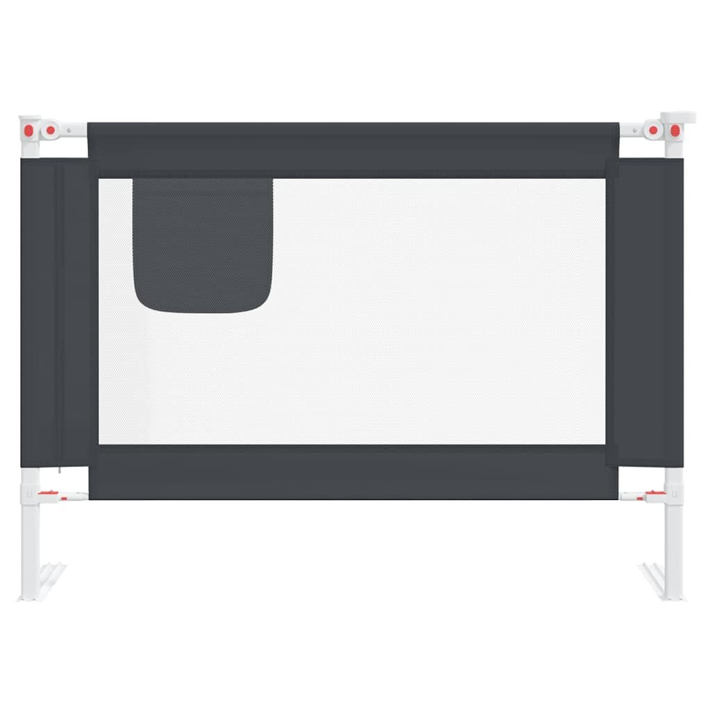 vidaXL Bedhekje peuter 90x25 cm stof donkergrijs