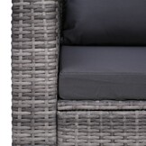 VidaXL Tuinstoel met Kussens Poly Rattan Grijs - 41% Korting