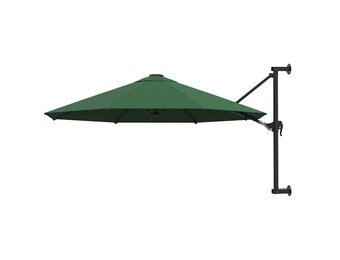 vidaXL Wandparasol met metalen paal 300 cm groen