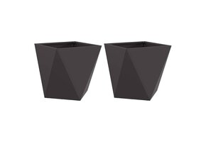 VidaXL Plantenbakken 2 st. Staal Zwart 50x50x50 cm - 40% Korting