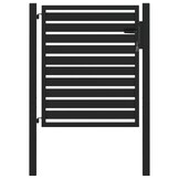 vidaXL Tuinhek afsluitbaar 100x100 cm aluminium zwart