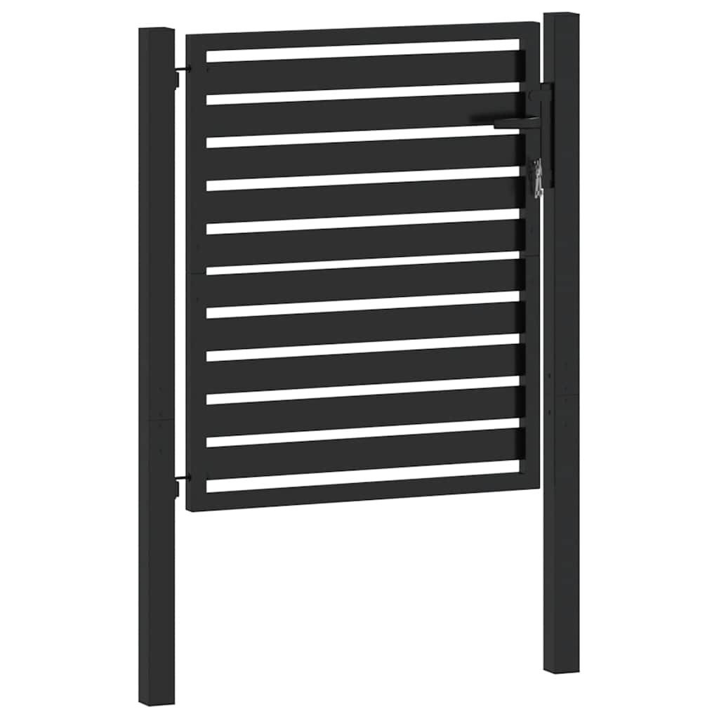 vidaXL Tuinhek afsluitbaar 100x100 cm aluminium zwart
